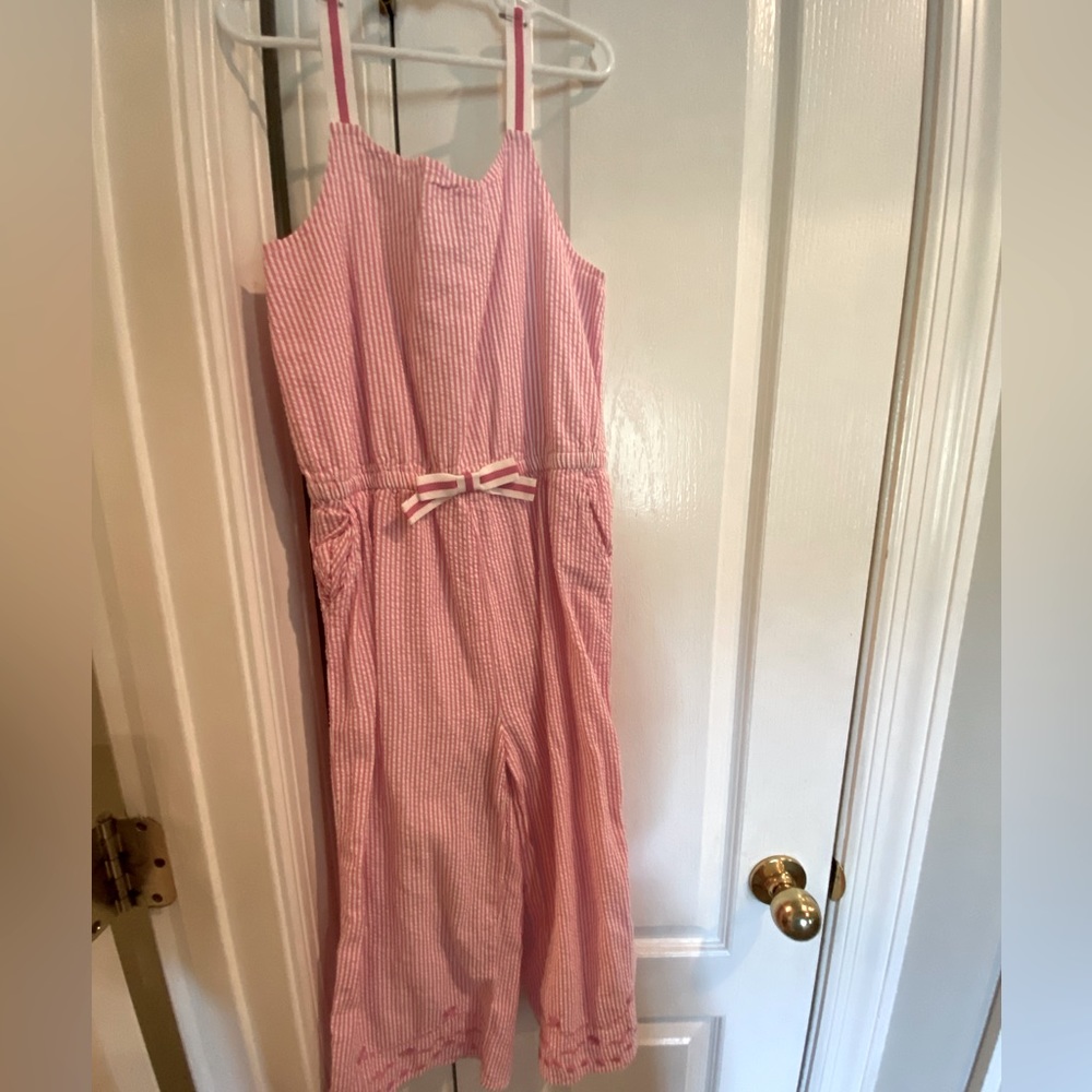 Pink seersucker jumper